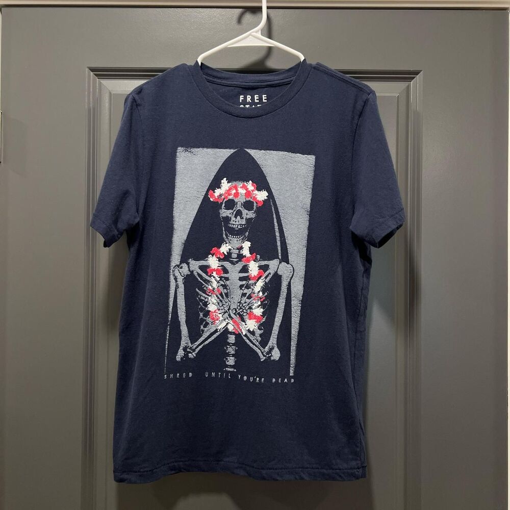 Skeleton skate tee in Navy Size M